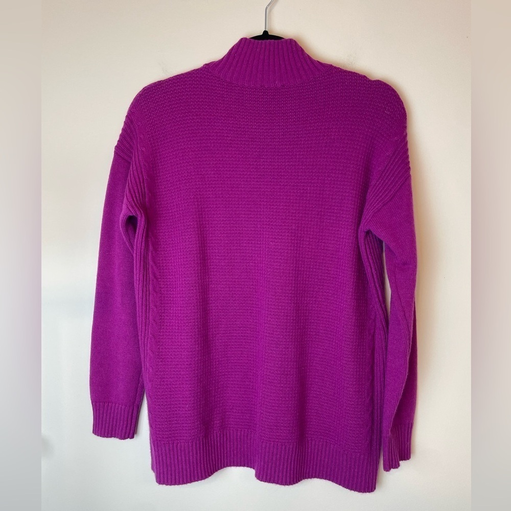 Talbots Women’s Sweater Size Small Petite Pink Lambswool Blend Mock Neck Cozy - Picture 7 of 10